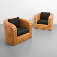 Pair of Karl Springer Custom Wicker Pullman Chairs - Sold for $2,625 on 11-25-2017 (Lot 3).jpg